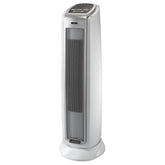 Lasko oscillating ceramic tower heater front view delivers swift room warmth