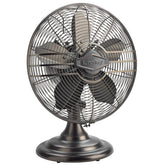 Lasko Oscillating Table Top Fan bronze front view delivering even cooling