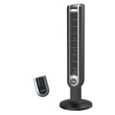 Lasko oscillating tower fan front view for quiet bedroom cooling.