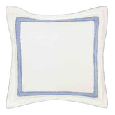 Laura Ashley Mila Blue euro sham front view with contrasting border for style