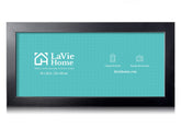 LaVie Home 10x20 panoramic frame on wall with bold black finish for elegant memories display.