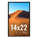 LaVie Home 14x22 picture frame on wall display, easy to hang vertically or horizontally.