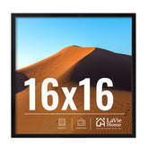 LaVie Home 16x16 picture frame wall display showcases memories with a sleek black edge.