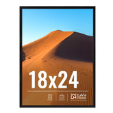 LaVie Home 18x24 wall mounted black picture frame showing a photo for versatile display.