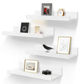 LaVie Home floating shelves set4 white display for photos and decor