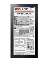 LaVie Home 11x22 newspaper frame front view for wall display