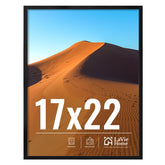 Lavie Home 17x22 picture frame on wall vertical orientation with durable plexiglass.