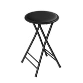 Lavish Home 24-inch stool folded for easy storage in tight spaces.