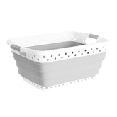 Lavish Home collapsible laundry basket in gray for compact storage and easy transport