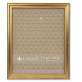 Lawrence Frames classic bead frame with 8x10 gold finish for elegant wall or table displays.