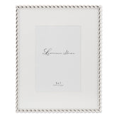 Lawrence Frames silver metal rope 8x10 front view highlights elegant detailing for wall display.