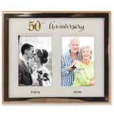 Lawrence Frames 4x6 double gold beaded frame for two vertical photos on a wall