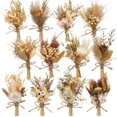 Layhit boho dried flower bouquet 12-pcs for rustic wedding decor and photos