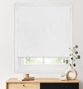LazBlinds 100% blackout roller shade on window provides complete privacy and light control.