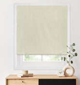LazBlinds 100% blackout roller shade cream blocks light for privacy