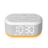 LazyNight small digital alarm clock front view with compact bedside design for easy use