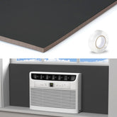 LBG Products window AC side panel with full surround foam seals gaps for better efficiency.
