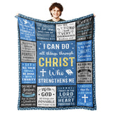 Lcobion Christian blanket folded, ready for gifting and cozy warmth.