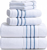 Le fil blanc 6-piece towel set packshot showing plush spa-ready bath towels.