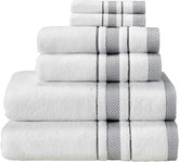 Le Fil Blanc bath towels set, soft plush feel and high absorbency for daily luxury.