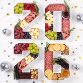 Leadinor Graduation Numbers Tray display for an elegant centerpiece setup.