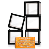 Ledido black-transparent balloon box with 78 letters showing a customizable message for events