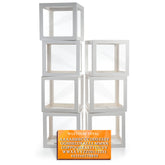 Ledido clear balloon box backdrop for a baby shower with easy assembly.