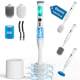 Leebein electric toilet brush kit with 8-in-1 heads for deep cleaning
