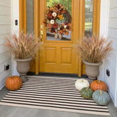 LEEVAN Washable Proch Rug front porch decor with durable cotton weave and easy cleaning.