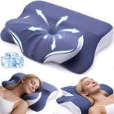 Leewjed cervical neck pillow for back sleepers with targeted neck support