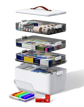LEGUO 4 tier medicine cabinet with clear tiers for quick access and spill prevention