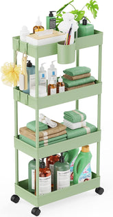 LEHOM slim rolling cart seven point one inch wide for tight spaces.