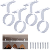 LEIFIDE round wardrobe rod bracket center support shows durable zinc alloy construction for lasting closet strength