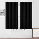 LEMOMO blackout curtains front view with dense fabric for enhanced light control.