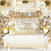 Letsroar gold birthday arch creates a glamorous photo backdrop