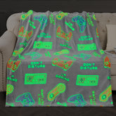 Levens glow gaming blanket 50x60 glows in the dark for immersive playtime.