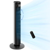 LEVOIT Classic 42-inch tower fan front view showing strong airflow for large rooms