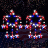 Lewondr 11.8-inch window star with 5 pendants, perfect for Independence Day decor.
