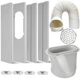 LEZIFU portable AC kit hose showing flexible venting for cooling use