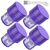 LhhTing V10 replacement filters 4-pack with brush for quick swaps