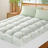 LIANLAM 3-inch topper close-up of bamboo cover for breathable comfort