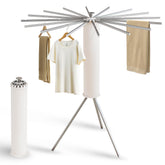 LIENAHU triangular drying rack in corner setup for space-saving laundry