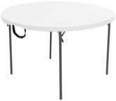 LIFETIME light commercial 48-inch round table open for gatherings and seating.
