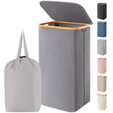 Lifewit 100L laundry basket with lid for organized storage.