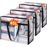 Lifewit 3-pack clear storage bags keeps bedding organized and visible.