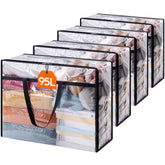 Lifewit clear storage bags with zipper for bedding organization