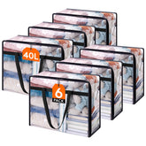 Lifewit clear storage bags with 40L capacity for bedding organization.