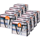 Lifewit 8-pack clear storage bags showing transparent material for easy visibility and selection