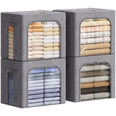 Lifewit 40L storage bin with front window for quick content visibility