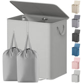 Lifewit double laundry hamper with lid for discreet storage and organized bedrooms